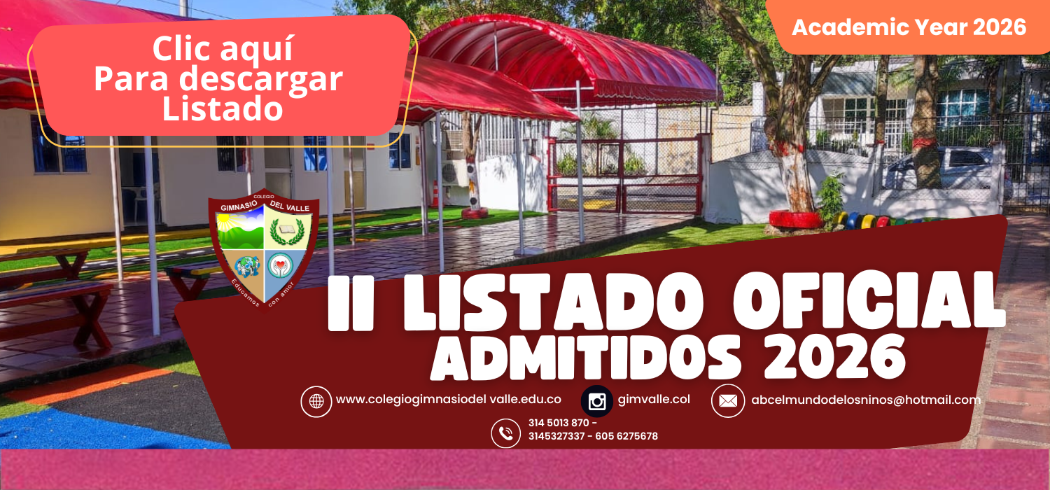 II LISTADO OFICIAL  DE ADMITIDOS 01 DE DICIEMBRE